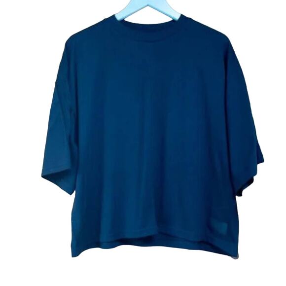 Adidas Women Black Crew Neck Short Sleeve Oversized Pullover Shirt Size XL - Picture 1 of 9